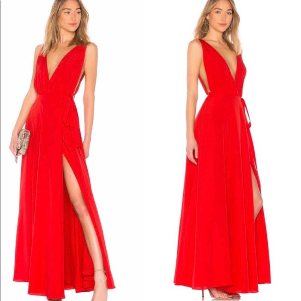 Lovers + Friends Leah Gown - Rose Red